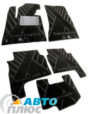 Композитні килимки в салон Hyundai Santa Fe 2010-2012 (X) чорні AVTO-Tex