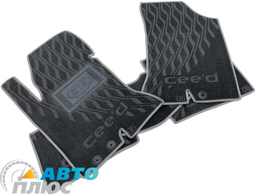 Композитные коврики в салон Kia Ceed 2006-2012 (V) серые AVTO-Tex