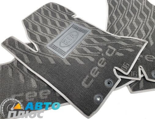 Композитные коврики в салон Kia Ceed 2006-2012 (V) серые AVTO-Tex