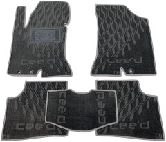 Композитные коврики в салон Kia Ceed 2006-2012 (V) серые AVTO-Tex