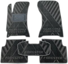Композитные коврики в салон Subaru Forester 2 2002-2008 (X) серые AVTO-Tex