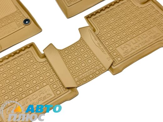 Автомобильные коврики в салон Hyundai Santa Fe (DM) 2012- бежевые (AVTO-Gumm)