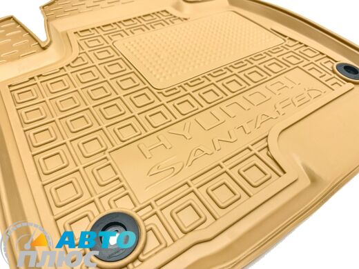 Автомобильные коврики в салон Hyundai Santa Fe (DM) 2012- бежевые (AVTO-Gumm)