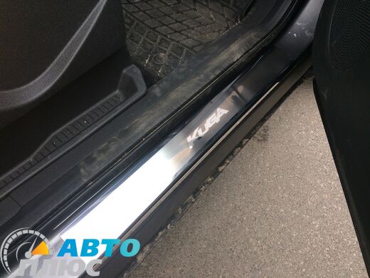 Накладки на пороги Ford Kuga 2013- (Premium)