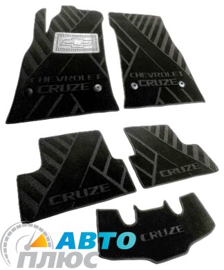 Композитные коврики в салон Chevrolet Cruze 2009- (X) чорні AVTO-Tex