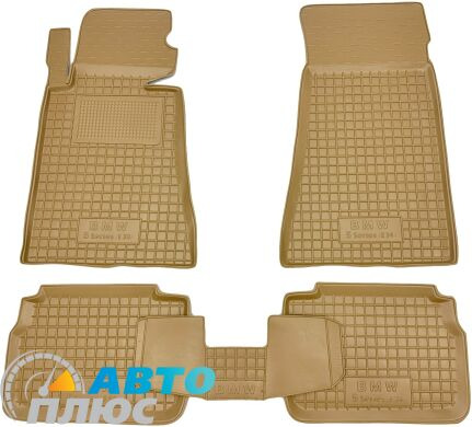 Автомобильные коврики в салон BMW 5 (E34) 1988-1996 бежевые (AVTO-Gumm)