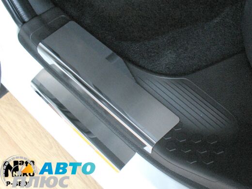 Накладки на пороги Subaru Forester 4 2013- (Premium)