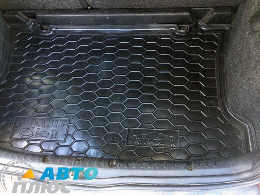 Автомобильный коврик в багажник Renault Clio 2 1998- Hatchback (Avto-Gumm)