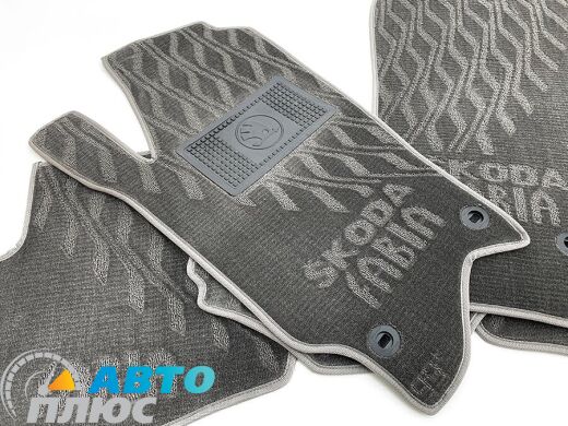 Композитные коврики в салон Skoda Fabia 2000-2007 (V) серые AVTO-Tex
