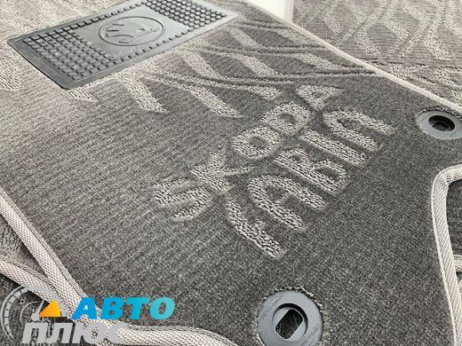 Композитные коврики в салон Skoda Fabia 2000-2007 (V) серые AVTO-Tex
