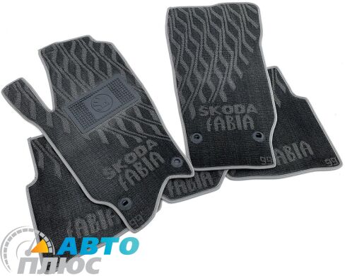Композитные коврики в салон Skoda Fabia 2000-2007 (V) серые AVTO-Tex