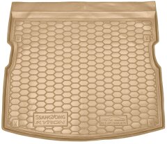 Автомобильный коврик в багажник SsangYong Kyron 2005- без органайзера бежевый (AVTO-Gumm)