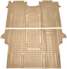Автомобильные коврики в салон Hyundai Staria 2021- 2-3 ряд 7 мест бежевые (AVTO-Gumm)