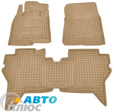 Автомобильные коврики в салон Mitsubishi Pajero Wagon 3/4 99-/07- бежевые (AVTO-Gumm)