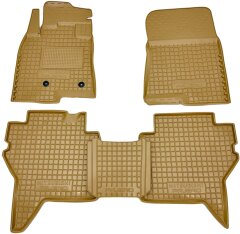 Автомобильные коврики в салон Mitsubishi Pajero Wagon 3/4 99-/07- бежевые (AVTO-Gumm)