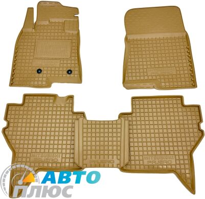 Автомобільні килимки в салон Mitsubishi Pajero Wagon 3/4 99-/07- бежеві (AVTO-Gumm)