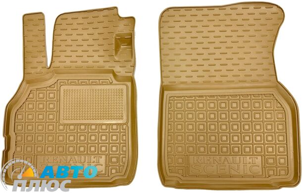 Автомобильные коврики в салон Renault Scenic 2 2002-2009 бежевые (AVTO-Gumm)
