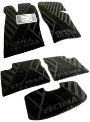 Композитні килимки в салон Opel Vectra A 1988-1995 (X) чорні AVTO-Tex