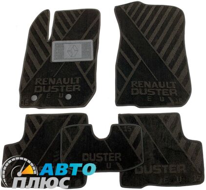 Композитні килимки в салон Renault Duster 2015-2018 (X) чорні AVTO-Tex
