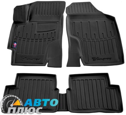 3D Килимки в салон автомобіля Hyundai Accent 06-/Kia Rio 05- (Stingray)