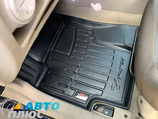 3D Килимки в салон автомобіля Hyundai Accent 06-/Kia Rio 05- (Stingray)
