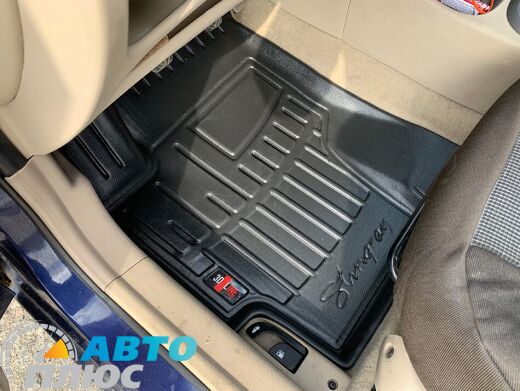 3D Килимки в салон автомобіля Hyundai Accent 06-/Kia Rio 05- (Stingray)