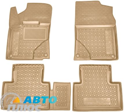 Автомобильные коврики в салон Geely Coolray 2022- бежевые (AVTO-Gumm)