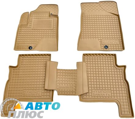 Автомобільні килимки в салон Hyundai Santa Fe 2006-2010 бежеві (AVTO-Gumm)