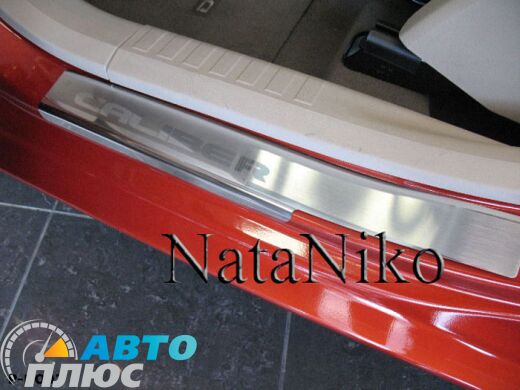 Накладки на пороги Dodge Caliber 2006- (Premium)