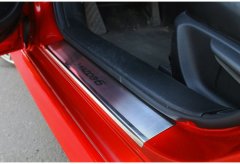 Накладки на пороги Mazda 6 2013- (Premium)