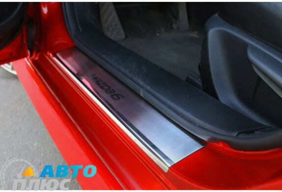 Накладки на пороги Mazda 6 2013- (Premium)