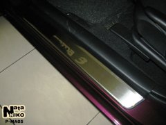 Накладки на пороги Mazda 3 2003-2009 (Premium)