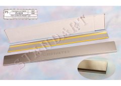 Накладки на пороги автомобиля Kia Cerato Koup 2009- (Standart)