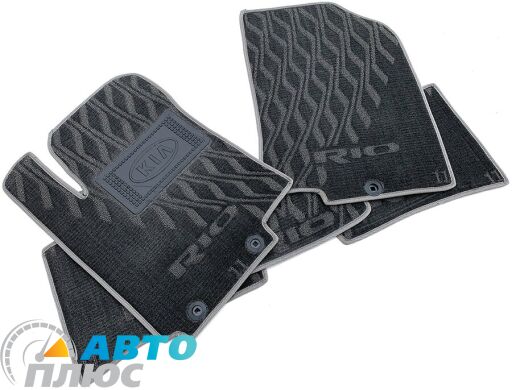 Композитные коврики в салон Kia Rio 2011- (V) серые AVTO-Tex