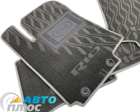 Композитные коврики в салон Kia Rio 2011- (V) серые AVTO-Tex