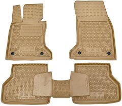 Автомобильные коврики в салон BMW 5 (E60) 2003-2010 бежевые (AVTO-Gumm)