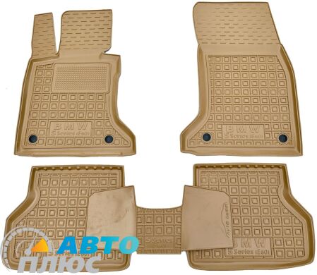 Автомобильные коврики в салон BMW 5 (E60) 2003-2010 бежевые (AVTO-Gumm)