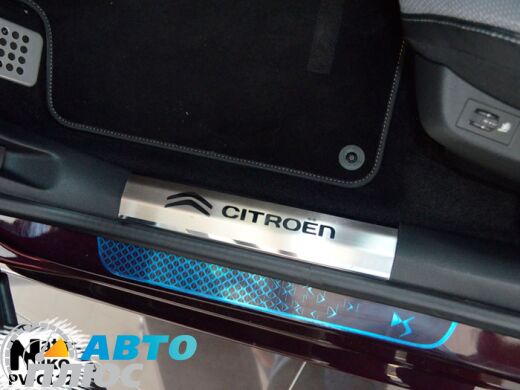 Накладки на пороги Citroen C4 2010- (Premium)