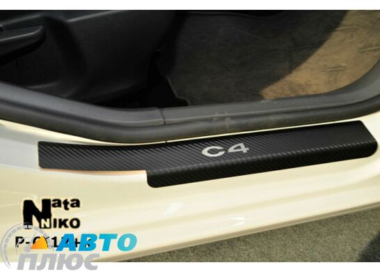 Накладки на пороги Citroen C4 2010- (Premium)