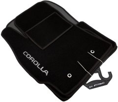 Коврики в салон текстильные Toyota Corolla 2007-2013 черные Стандарт