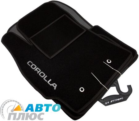 Коврики в салон текстильные Toyota Corolla 2007-2013 черные Стандарт