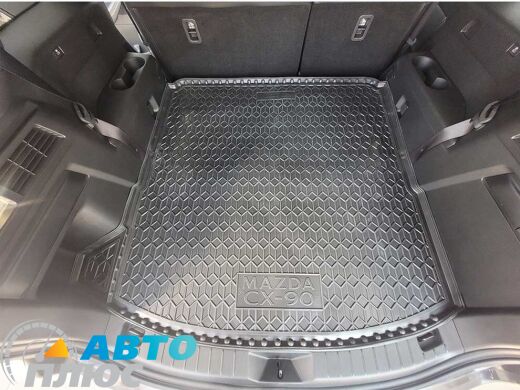 Автомобильный коврик в багажник Mazda CX-90 2023- 5-7 мест (AVTO-Gumm)