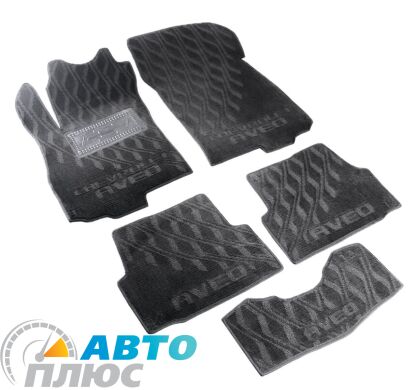 Композитні килимки в салон Chevrolet Aveo 2012- (V) чорні AVTO-Tex