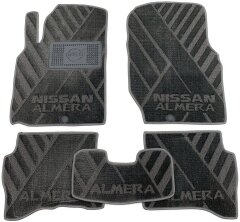 Композитные коврики в салон Nissan Almera Classic 2006- (X) серые AVTO-Tex