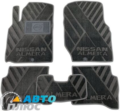 Композитные коврики в салон Nissan Almera Classic 2006- (X) серые AVTO-Tex