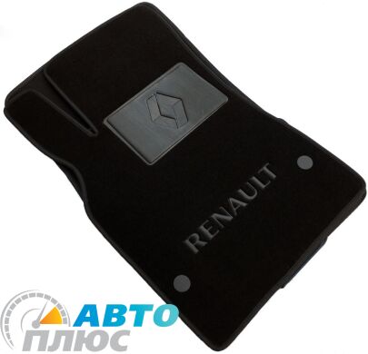 Фото ковриков в салон для автомобиля Renault Fluence 2009- черные бизнес Avtoplus.com.ua