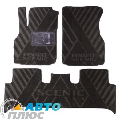 Композитні килимки в салон Renault Scenic 2 2002-2009 (X) чорні AVTO-Tex