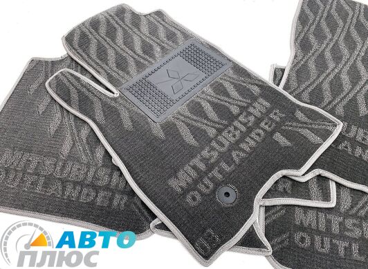 Композитные коврики в салон Mitsubishi Outlander 2003-2007 (V) серые AVTO-Tex