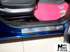 Накладки на пороги Fiat Qubo/Fiorino 2008- (Premium)