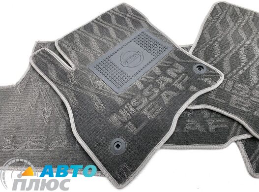 Композитные коврики в салон Nissan Leaf 2012-2018 (V) серые AVTO-Tex